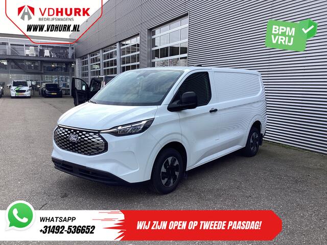 Ford TRANSIT CUSTOM E-Transit Trend 65 kWh 330 km WLTP 218 pk Garantie t/m 2027/ LED/ Standkachel/ Snellader/ 2.3t Trekverm./ Stoelverw./ Carplay/ Climate/ Camera/ PDC/ Cruise