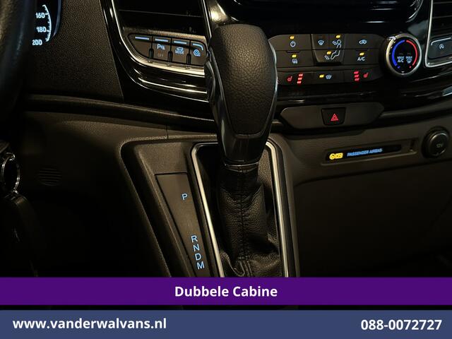 Ford TRANSIT CUSTOM 2.0 TDCI 131pk Automaat L2H1 Dubbele Cabine Euro6 Airco | 2x zijdeur | 5-Zits | Camera | Apple Carplay | LED Android Auto, Cruisecontrol, Trekhaak, Parkeersensoren, LM velgen, Leder, Stoelverwarming, Verwarmde voorruit, Sidebars, Dakdragers, Elektrisch ve