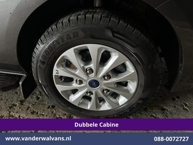Ford TRANSIT CUSTOM 2.0 TDCI 131pk Automaat L2H1 Dubbele Cabine Euro6 Airco | 2x zijdeur | 5-Zits | Camera | Apple Carplay | LED Android Auto, Cruisecontrol, Trekhaak, Parkeersensoren, LM velgen, Leder, Stoelverwarming, Verwarmde voorruit, Sidebars, Dakdragers, Elektrisch ve