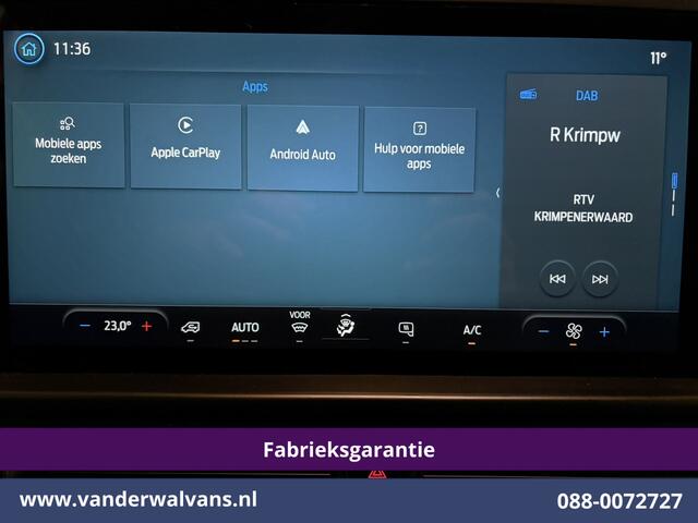 Ford TRANSIT CUSTOM 2.0 TDCI 136pk L2H1 Fabrieksgarantie Euro6 Airco | Camera | Apple Carplay | LED Cruisecontrol, Android Auto, Verwarmde Voorruit, Parkeersensoren, Bijrijdersbank