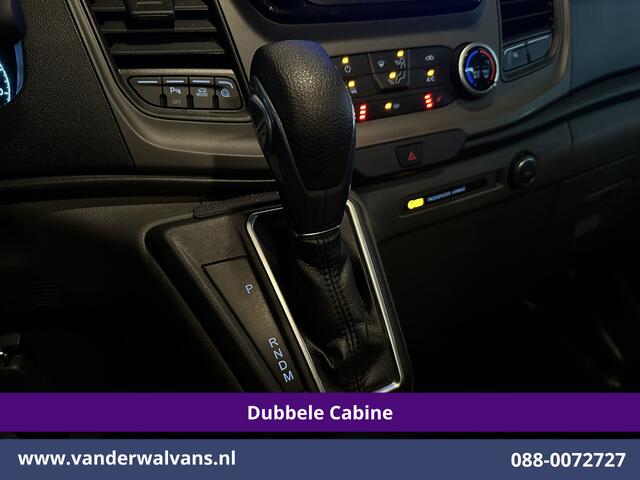 Ford TRANSIT CUSTOM 2.0 TDCI 130pk Automaat L2H1 Dubbele Cabine Euro6 Airco | 6-Zits | Camera | Navigatie | LED, Android Auto, Cruisecontrol, Verwarmde voorruit, Stoelverwarming, Parkeersensoren