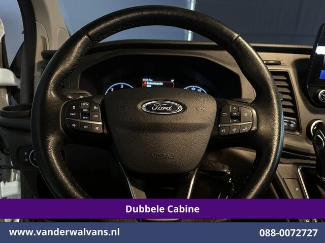 Ford TRANSIT CUSTOM 2.0 TDCI 130pk Automaat L2H1 Dubbele Cabine Euro6 Airco | 6-Zits | Camera | Navigatie | LED, Android Auto, Cruisecontrol, Verwarmde voorruit, Stoelverwarming, Parkeersensoren