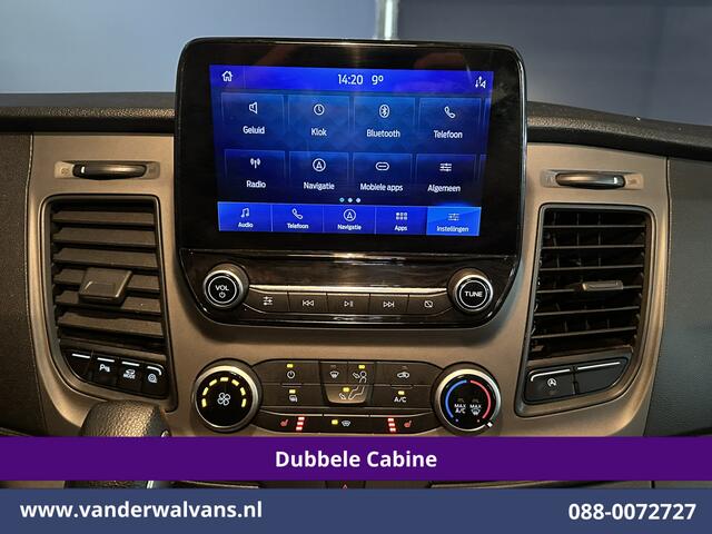 Ford TRANSIT CUSTOM 2.0 TDCI 130pk Automaat L2H1 Dubbele Cabine Euro6 Airco | 6-Zits | Camera | Navigatie | LED, Android Auto, Cruisecontrol, Verwarmde voorruit, Stoelverwarming, Parkeersensoren