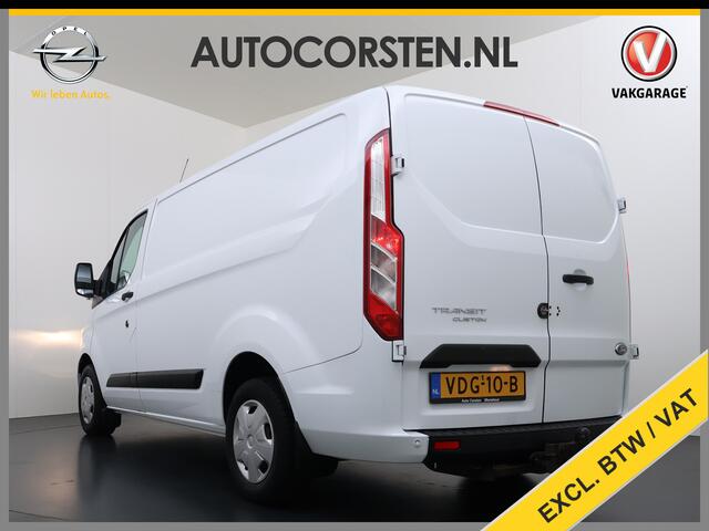 Ford TRANSIT CUSTOM 280 2.0TDCI L1H1 Trend 3-Persoons Trekhaak Airco Cruise Control Bluetooth Pdc Betonplex vloer Wandbetimmering Kasteninbouw Achterdeuren Schuifdeur 1e Eigenaar Euro 6 Origineel Nederlandse Auto