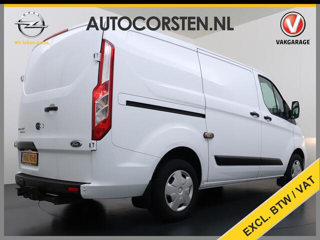 Ford TRANSIT CUSTOM 280 2.0TDCI L1H1 Trend 3-Persoons Trekhaak Airco Cruise Control Bluetooth Pdc Betonplex vloer Wandbetimmering Kasteninbouw Achterdeuren Schuifdeur 1e Eigenaar Euro 6 Origineel Nederlandse Auto