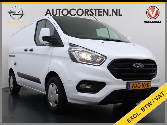 Ford TRANSIT CUSTOM 280 2.0TDCI L1H1 Trend 3-Persoons Trekhaak Airco Cruise Control Bluetooth Pdc Betonplex vloer Wandbetimmering Kasteninbouw Achterdeuren Schuifdeur 1e Eigenaar Euro 6 Origineel Nederlandse Auto