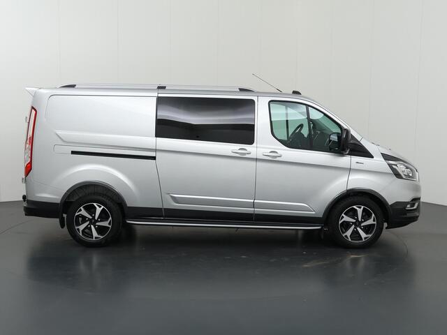 Ford TRANSIT CUSTOM 320 2.0 TDCI | L2 H1 | Active | Dubbele Cabine | Schuifdeur L + R | Trekhaak | LM Velgen | Treeplanken | 5-zits | Parkeercamera | Navigatie