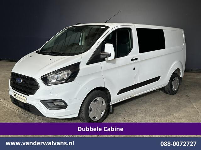 Ford TRANSIT CUSTOM 2.0 TDCI 131pk L2H1 Dubbele Cabine Euro6 Airco | 6-Zits | Cruisecontrol | 2550kg Trekhaak Verwarmde voorruit, Parkeersensoren