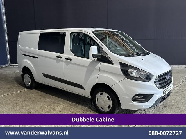 Ford TRANSIT CUSTOM 2.0 TDCI 131pk L2H1 Dubbele Cabine Euro6 Airco | 6-Zits | Cruisecontrol | 2550kg Trekhaak Verwarmde voorruit, Parkeersensoren
