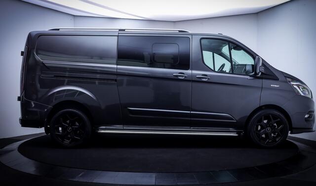 Ford TRANSIT CUSTOM 2.0 TDCI 170Pk AUT. SPORT LIMITED DC XENON | LEDER | CAMERA | ACC | STUUR+STOELVERW | BLINDSPOT | CARPLAY | TREKHAAK | 2X SCHUIFDEUR | ELEK STOEL | LMV