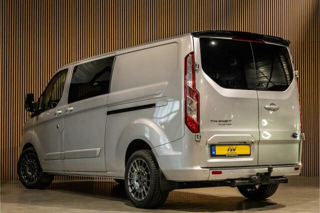 Ford TRANSIT CUSTOM 300 2.0 TDCI L2H1 Limited DC | Dubbel cabine | Lederen bekleding | 6-Zitter | Elek stoelen | Navigatie | CarPlay | Camera | DAB | Dodehoekdetectie | Nieuwe APK | Dealer onderhouden | Euro 6 | BPM Vrij