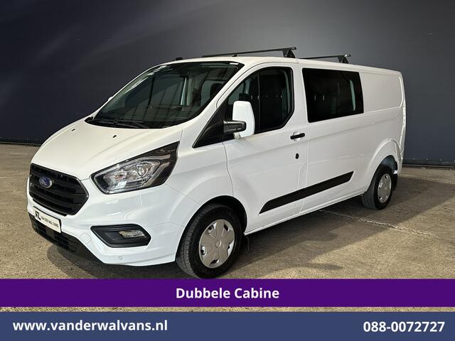 Ford TRANSIT CUSTOM 2.0 TDCI 131pk L2H1 Dubbele Cabine Inrichting Euro6 Airco | 5-Zits | Camera | Cruisecontrol | LED Parkeersensoren, Stoelverwarming, Achterklep, Dakdragers