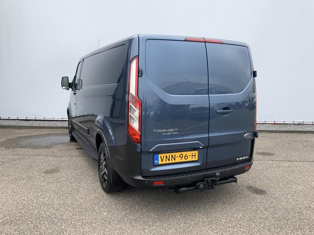 Ford TRANSIT CUSTOM 300 2.0 TDCI L2H2 Trail Airco Cruise Camera Trekhaak 2800 kg 3 Zits Leer Alu Velg Euro 6