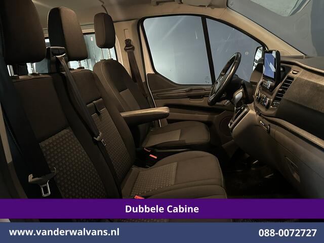 Ford TRANSIT CUSTOM 2.0 TDCI 130pk Automaat L2H1 Dubbele Cabine Inrichting Euro6 Airco | 6-Zits | Camera | Navigatie | LED Apple Carplay, Android Auto, Cruisecontrol, Trekhaak, Stoelverwarming, Verwarmde voorruit, Parkeersensoren, Achterklep