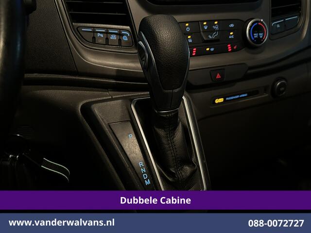 Ford TRANSIT CUSTOM 2.0 TDCI 130pk Automaat L2H1 Dubbele Cabine Inrichting Euro6 Airco | 6-Zits | Camera | Navigatie | LED Apple Carplay, Android Auto, Cruisecontrol, Trekhaak, Stoelverwarming, Verwarmde voorruit, Parkeersensoren, Achterklep
