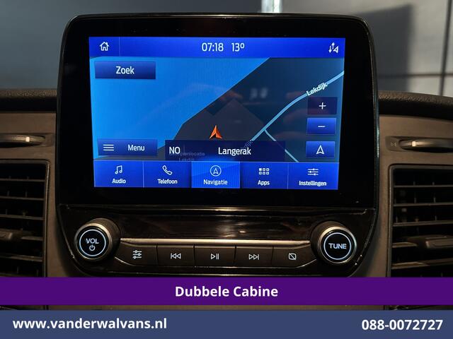 Ford TRANSIT CUSTOM 2.0 TDCI 130pk Automaat L2H1 Dubbele Cabine Inrichting Euro6 Airco | 6-Zits | Camera | Navigatie | LED Apple Carplay, Android Auto, Cruisecontrol, Trekhaak, Stoelverwarming, Verwarmde voorruit, Parkeersensoren, Achterklep