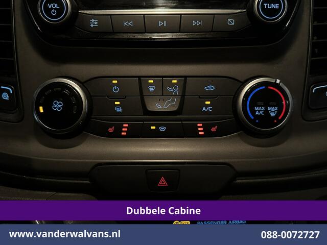 Ford TRANSIT CUSTOM 2.0 TDCI 130pk Automaat L2H1 Dubbele Cabine Inrichting Euro6 Airco | 6-Zits | Camera | Navigatie | LED Apple Carplay, Android Auto, Cruisecontrol, Trekhaak, Stoelverwarming, Verwarmde voorruit, Parkeersensoren, Achterklep