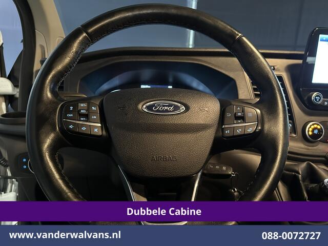 Ford TRANSIT CUSTOM 2.0 TDCI 130pk L2H1 Dubbele Cabine Euro6 Airco | 6-Zits | Camera | Navigatie | LED | Apple Carplay Cruisecontrol, Stoelverwarming, Verwarmde voorruit, Parkeersensoren