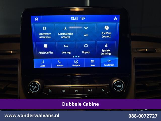 Ford TRANSIT CUSTOM 2.0 TDCI 130pk L2H1 Dubbele Cabine Euro6 Airco | 6-Zits | Camera | Navigatie | LED | Apple Carplay Cruisecontrol, Stoelverwarming, Verwarmde voorruit, Parkeersensoren