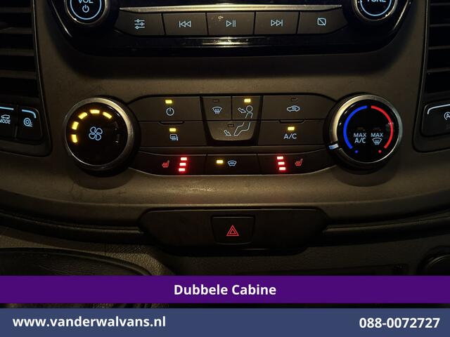 Ford TRANSIT CUSTOM 2.0 TDCI 130pk L2H1 Dubbele Cabine Euro6 Airco | 6-Zits | Camera | Navigatie | LED | Apple Carplay Cruisecontrol, Stoelverwarming, Verwarmde voorruit, Parkeersensoren