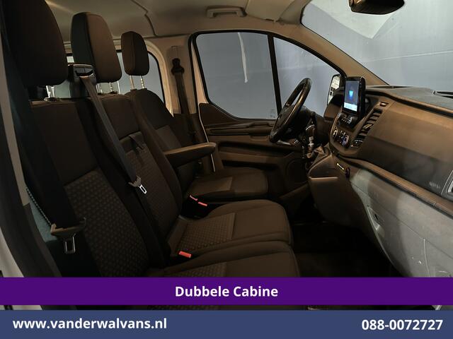 Ford TRANSIT CUSTOM 2.0 TDCI 130pk L2H1 Dubbele Cabine Euro6 Airco | 6-Zits | Camera | Navigatie | LED | Apple Carplay Cruisecontrol, Stoelverwarming, Verwarmde voorruit, Parkeersensoren