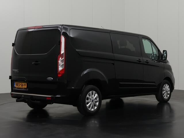 Ford TRANSIT CUSTOM 2.0TDCI 130PK Lang Dubbele Cabine Limited | 2800Kg Trekhaak | 2xSchuifdeur | Navigatie | Camera | Airco | Cruise | Privacy glass