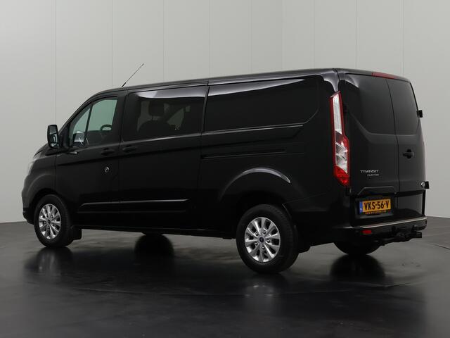 Ford TRANSIT CUSTOM 2.0TDCI 130PK Lang Dubbele Cabine Limited | 2800Kg Trekhaak | 2xSchuifdeur | Navigatie | Camera | Airco | Cruise | Privacy glass