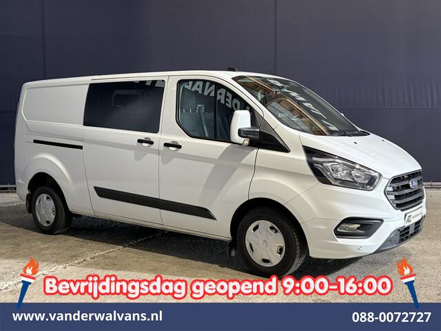 Ford TRANSIT CUSTOM 2.0 TDCI 130pk L2H1 Dubbele Cabine Euro6 Airco | 6-Zits | Camera | Apple Carplay Android Auto, Cruisecontrol, Stoelverwarming, Parkeersensoren, Achterklep