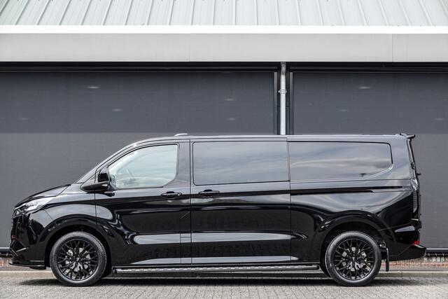 Ford TRANSIT CUSTOM L2H1 Dubbel Cabine 2.5PHEV 233Pk Aut. | Limited | Plug In Hybrid | 360° Camera | 2x Schuifdeur | Spoilerpack | 19'' | Agate Black