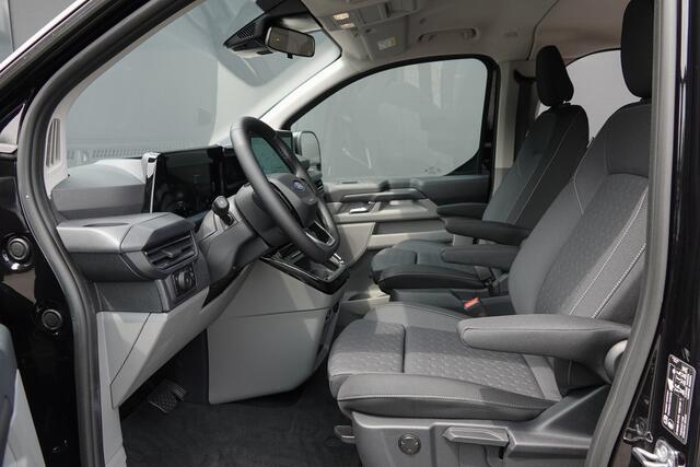 Ford TRANSIT CUSTOM L2H1 Dubbel Cabine 2.5PHEV 233Pk Aut. | Limited | Plug In Hybrid | 360° Camera | 2x Schuifdeur | Spoilerpack | 19'' | Agate Black