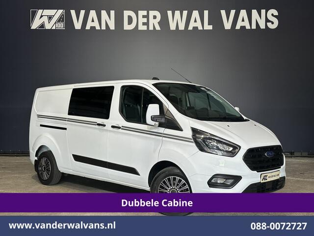 Ford TRANSIT CUSTOM 2.0 TDCI 130pk L2H1 Dubbele Cabine Euro6 Airco | 6-Zits | Camera | Apple Carplay | Xenon | Cruisecontrol Android Auto, 2800kg Trekhaak, Parkeersensoren, Verwarmde voorruit, Stoelverwarming, Achterklep