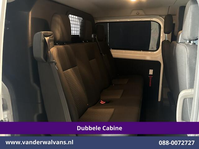 Ford TRANSIT CUSTOM 2.0 TDCI 130pk L2H1 Dubbele Cabine Euro6 Airco | 6-Zits | Camera | Apple Carplay | Xenon | Cruisecontrol Android Auto, 2800kg Trekhaak, Parkeersensoren, Verwarmde voorruit, Stoelverwarming, Achterklep