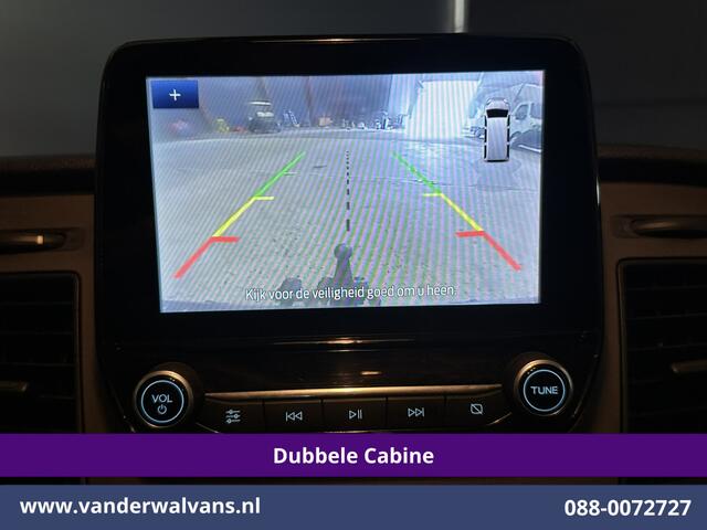 Ford TRANSIT CUSTOM 2.0 TDCI 130pk L2H1 Dubbele Cabine Euro6 Airco | 6-Zits | Camera | Apple Carplay | Xenon | Cruisecontrol Android Auto, 2800kg Trekhaak, Parkeersensoren, Verwarmde voorruit, Stoelverwarming, Achterklep