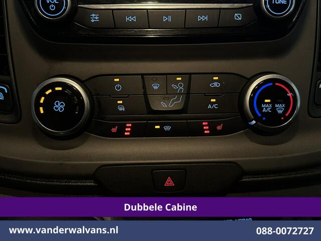 Ford TRANSIT CUSTOM 2.0 TDCI 130pk L2H1 Dubbele Cabine Euro6 Airco | 6-Zits | Camera | Apple Carplay | Xenon | Cruisecontrol Android Auto, 2800kg Trekhaak, Parkeersensoren, Verwarmde voorruit, Stoelverwarming, Achterklep