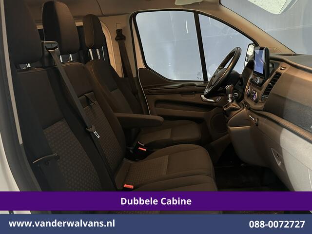 Ford TRANSIT CUSTOM 2.0 TDCI 130pk L2H1 Dubbele Cabine Euro6 Airco | 6-Zits | Camera | Apple Carplay | Xenon | Cruisecontrol Android Auto, 2800kg Trekhaak, Parkeersensoren, Verwarmde voorruit, Stoelverwarming, Achterklep