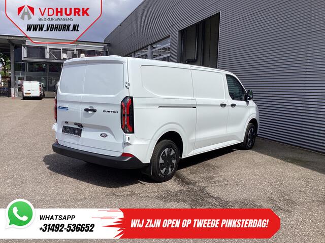 Ford TRANSIT CUSTOM E-Transit 71 kWh L2 360 km WLTP Garantie t/m 2028/ LED/ Snellader/ Standkachel/ Stoelverw./ Stuurverw./ Carplay/ Camera/ PDC/ Climate/ Cruise