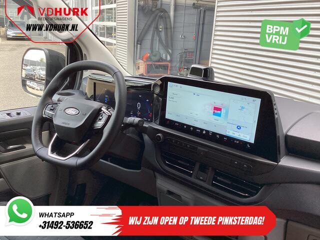 Ford TRANSIT CUSTOM E-Transit 71 kWh 218 pk 340 km WLTP L2 Limited Garantie t/m 2028/ 2x Elek.Schuif/ 2.3t Trekverm./ Snellader/ B&O/ Adapt.Cruise/ Standkachel/ Carplay/ 360 Camera/ Trekhaak