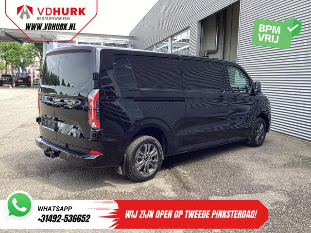 Ford TRANSIT CUSTOM E-Transit 71 kWh 218 pk 340 km WLTP L2 Limited Garantie t/m 2028/ 2x Elek.Schuif/ 2.3t Trekverm./ Snellader/ B&O/ Adapt.Cruise/ Standkachel/ Carplay/ 360 Camera/ Trekhaak
