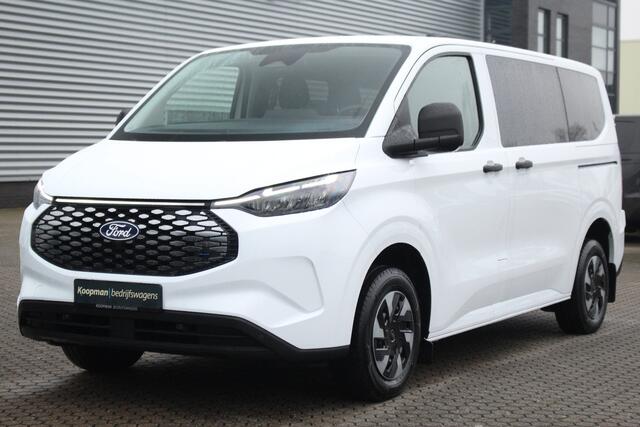 Ford TRANSIT CUSTOM E-Transit 320 L1H1 Kombi | 9 persoons | Trend | 65kWh | 160kW/218pk | Trekgewicht 2300kg | Camera | Carplay/Android | Cruise | Lease 806,- p/m