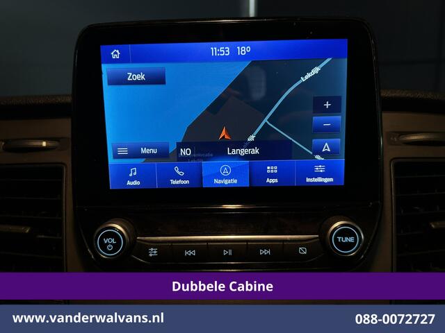 Ford TRANSIT CUSTOM 2.0 TDCI 170pk L2H1 Dubbele Cabine Euro6 Airco | 5-zits | Camera | Xenon | Navigatie | Cruisecontrol Android Auto, Parkeersensoren, Stoelverwarming, Verwarmde Voorruit, 2800kg trekvermogen