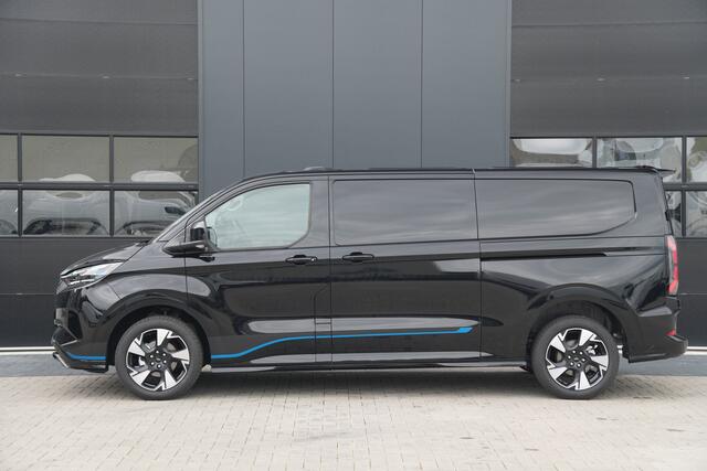 Ford TRANSIT CUSTOM E-Transit 340 L2H1 Sport 71 kWh 218pk - 2x Schuif - ACC - B&O - Navi - Stoel/Stuurverwarming - 360 Camera - Blindspot - Rijklaar
