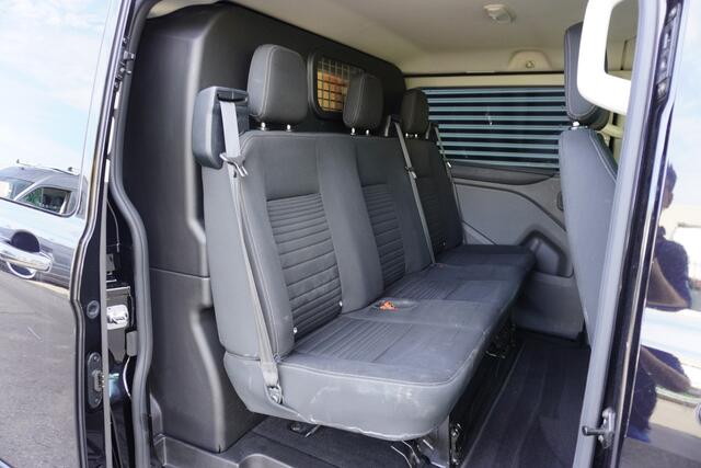 Ford TRANSIT CUSTOM 130pk Automaat L2H1 Limited Raptor gril Dubbele cabine 2x Schuifdeur Apple Carplay Camera Navigatie Trekhaak Cruise control Imperiaal