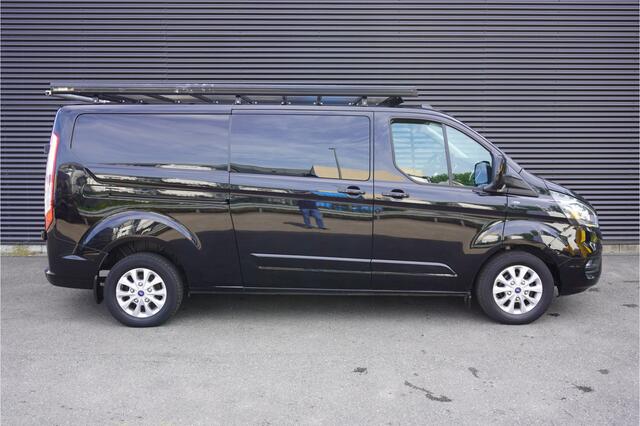 Ford TRANSIT CUSTOM 130pk Automaat L2H1 Limited Raptor gril Dubbele cabine 2x Schuifdeur Apple Carplay Camera Navigatie Trekhaak Cruise control Imperiaal