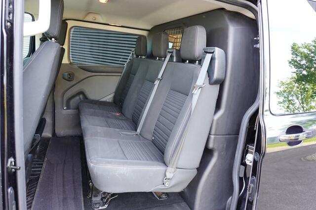 Ford TRANSIT CUSTOM 130pk Automaat L2H1 Limited Raptor gril Dubbele cabine 2x Schuifdeur Apple Carplay Camera Navigatie Trekhaak Cruise control Imperiaal