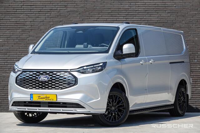 Ford TRANSIT CUSTOM E-Transit L2H1 218Pk Aut. | Elektrisch | Limited 340 | 2xSchuifdeur | Spoilerpack | 360° Camera | 19'' | Moondust Silver
