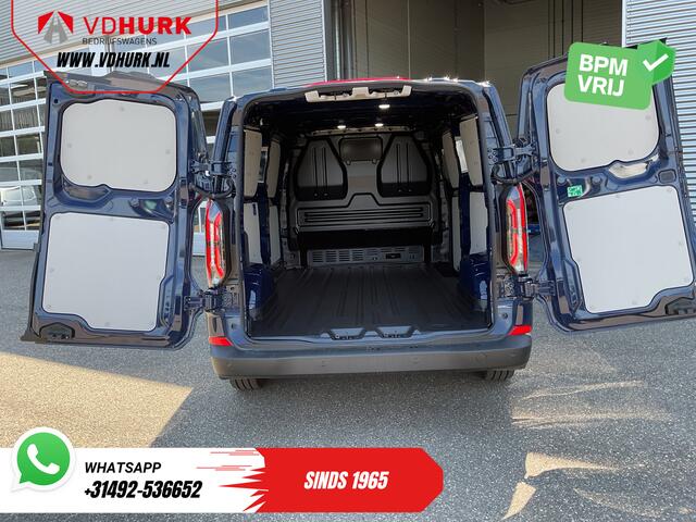 Ford TRANSIT CUSTOM E-Transit L2 71 Kwh 370 km WLTP Garantie t/m 06-'29/ LED/ Snellader/ Standkachel/ Stoelverw./ Stuurverw./ Carplay/ Camera/ PDC/ Climate/ Cruise/ 16"LMV