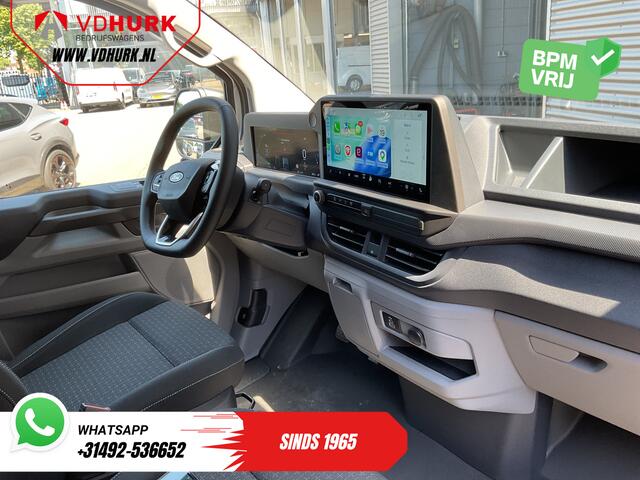 Ford TRANSIT CUSTOM E-Transit L2 65 kWh 330 km WLTP Garantie t/m 05-'29/ LED/ Snellader/ Standkachel/ Stoelverw./ Stuurverw./ Carplay/ Camera/ PDC/ Climate/ Cruise