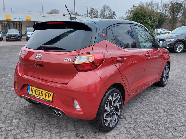 Hyundai I 10 1.0 T-GDI 100pk N Line 5-zits | Origineel NL | Navi | Apple Carplay + Android Auto | Clima | Cruise | Pdc+Camera | Rijstrook+Lichtsensor | Stoelverwarming | Mistlampen | Privacy Glass |16''lm