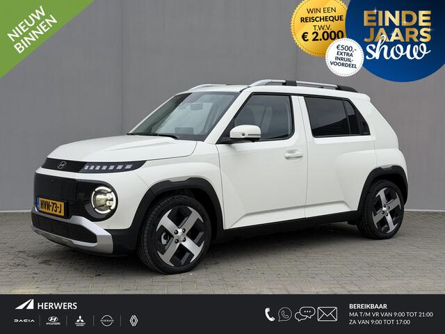 Hyundai INSTER Evolve Sky Plus 49 kWh Direct Leverbaar / Schuif - kanteldak / 360 Camera / Vehicle-to-load / Warmtepomp / Stoel en Stuurwielverwarming / CCS Snelladen / DAB / NAP / Dodehoek Detectie /