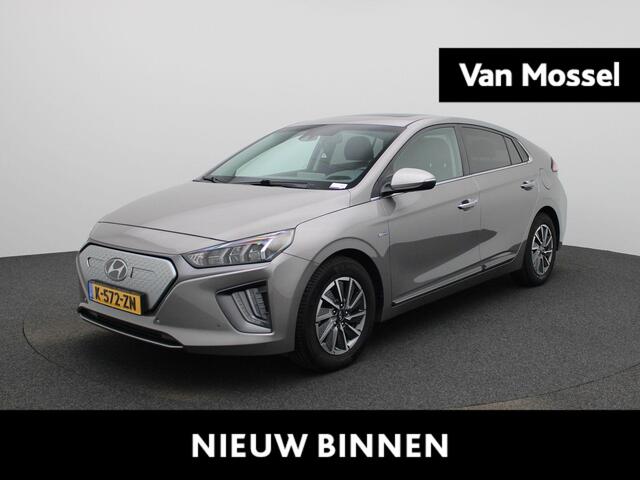 Hyundai IONIQ Premium EV 38 kWh | Automaat | Navigatie | Airco | Stoelverwarming | Stuurverwarming | Stoelverkoeling | Panorama Dak | elektrisch verstelbare stoelen | Parkeersensoren Voor & Achter | Parkeer Camera |